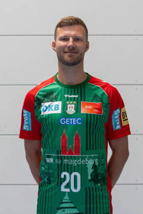 July 20, 2026, xtgx, Handball, Opel HBL, SC Magdeburg Media Day, from left: Philipp Weber, Magdeburg, 20 Portrait, Portrait, Single Image, Magdeburg