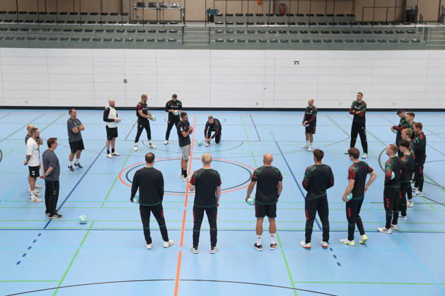 July 22, 2026, xtgx, Handball, Opel HBL, SC Magdeburg: First training session of the season; team photo featuring Bennet Wiegert; Magdeburg, Magdeburg coach