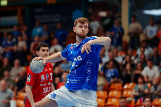 2 Handball Bundesliga 32 Matchday Dessau Roßlauer HV 06 SG BBM Bietigheim Yannick Danneberg Dessau Roßlauer HV 06, 26 the Seven meters throw at 22 05 2026 in Anhalt Arena, Dessau Rosslau Saxony Anhalt Dessau Rosslau Anhalt Arena Dessau Saxony Anhalt Germany