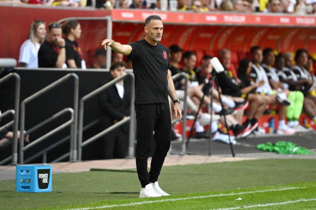 Coach Alexander Ende, Fortuna Düsseldorf, July 25, 2026, Soccer, 2026–2027 Season, Friendly Match, Fortuna Düsseldorf vs. Borussia Dortmund, 2–1, Düsseldorf, North Rhine-Westphalia, Germany Team2