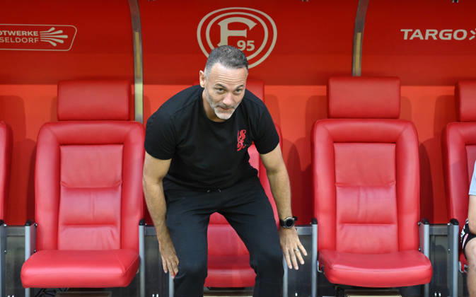 Coach Alexander Ende, Fortuna Düsseldorf, July 25, 2026, Soccer, 2026–2027 Season, Friendly Match, Fortuna Düsseldorf vs. Borussia Dortmund, 2–1, Düsseldorf, North Rhine-Westphalia, Germany Team2