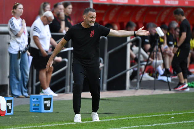 Coach Alexander Ende, Fortuna Düsseldorf, July 25, 2026, Soccer, 2026–2027 Season, Friendly Match, Fortuna Düsseldorf vs. Borussia Dortmund, 2–1, Düsseldorf, North Rhine-Westphalia, Germany Team2