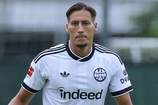 Younes Ebnoutalib of Eintracht Frankfurt looks disappointed during the friendly match between Trabzonspor and Eintracht Frankfurt, SAK Sportanlage Nonntal on July 26, 2026, in Salzburg, Austria. Photo by Marco Steinbrenner, DeFodi Images. Younes Ebnoutalib of Eintracht Frankfurt looks dejected during the friendly match between Trabzonspor and Eintracht Frankfurt at SAK Sportanlage Nonntal on July 26, 2026 in Salzburg, Austria. Photo by Marco Steinbrenner, DeFodi Images