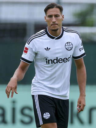 Younes Ebnoutalib of Eintracht Frankfurt looks disappointed during the friendly match between Trabzonspor and Eintracht Frankfurt, SAK Sportanlage Nonntal on July 26, 2026, in Salzburg, Austria. Photo by Marco Steinbrenner, DeFodi Images. Younes Ebnoutalib of Eintracht Frankfurt looks dejected during the friendly match between Trabzonspor and Eintracht Frankfurt at SAK Sportanlage Nonntal on July 26, 2026 in Salzburg, Austria. Photo by Marco Steinbrenner, DeFodi Images