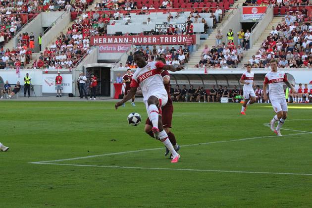 July 29, 2026 xmgoodx Offenbach am Main, Pluto Stadium at Bieberer Berg Anniversary Match: Kickers Offenbach OFC vs. VfB Stuttgart Maximilian Schmid 9, OFC vs. Dan Axel Zagadou VfB
