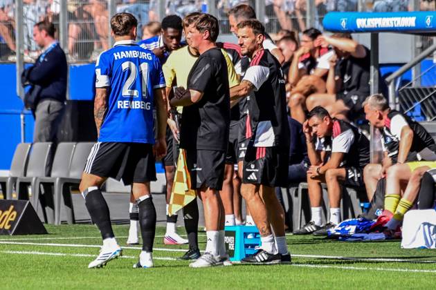 Nicolai Remberg, Coach Merlin Polzin, HSV, Germany, Hamburg, Volksparkstadion, Soccer, Bundesliga 1, Hamburger SV, Everton FC