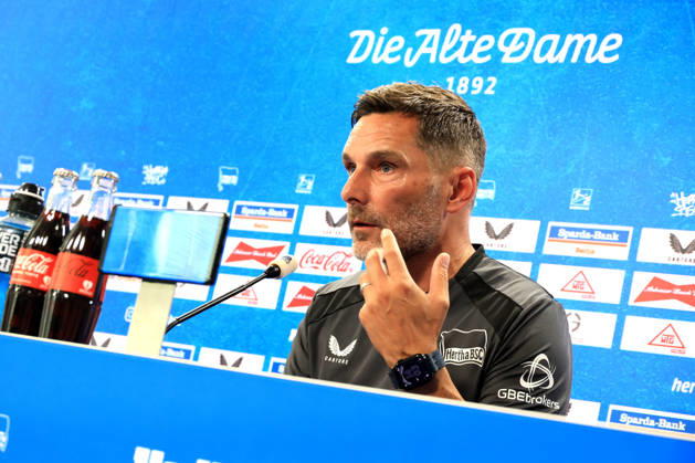August 5, 2026, Germany, Soccer, 2. Bundesliga, 2026–2027 Season, Sportforum, Hertha BSC, Press Conference with Head Coach Stefan Leitl, Hertha BSC Berlin, 2nd Division, DFB and DFL regulations prohibit any use of photographs as image sequences and or quasi-video, Berlin Sportforum, Berlin, Germany Copyright: xNordphotox xEnglerx