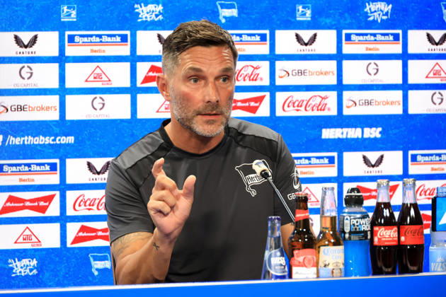 August 5, 2026, Germany, Soccer, 2. Bundesliga, 2026–2027 Season, Sportforum, Hertha BSC, Press Conference with Head Coach Stefan Leitl, Hertha BSC Berlin, 2nd Division, DFB and DFL regulations prohibit any use of photographs as image sequences and or quasi-video, Berlin Sportforum, Berlin, Germany Copyright: xNordphotox xEnglerx