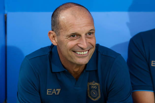 Napoli™s head coach Massimiliano Allegri during the friendly match Napoli and Osasuna at the Teofilo Patini Stadium in Castel Di Sangro, Central Southern Italy - Wednesday, August 05 , 2026. - Soccer .  Copyright: xAlessandroxGarofalo LaPressex