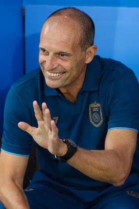Napoli™s head coach Massimiliano Allegri during the friendly match Napoli and Osasuna at the Teofilo Patini Stadium in Castel Di Sangro, Central Southern Italy - Wednesday, August 05 , 2026. - Soccer .  Copyright: xAlessandroxGarofalo LaPressex