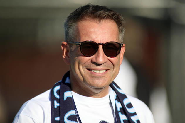 Soccer, Men s, Bavarian Regional League, 2026–2027 Season, TSV 1860 Munich vs. FC Augsburg II, Grünwalder Stadium; Gernot Mang, President of TSV 1860 Munich; headshot wearing sunglasses, smiling