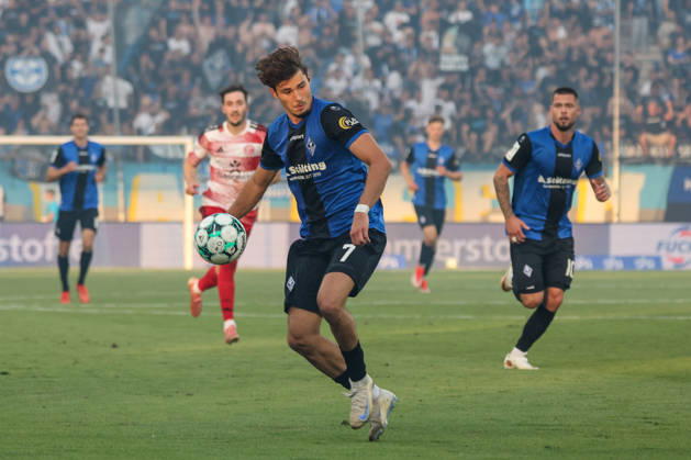 Lovis Bierschenk, SV Waldhof Mannheim, German 3rd Division, Matchday 1, SV Waldhof Mannheim vs. Fortuna Düsseldorf on August 7, 2026, at Carl Benz Stadium in Mannheim, Germany; Carl Benz Stadium, Mannheim, Germany Copyright: xFranzxReindelx