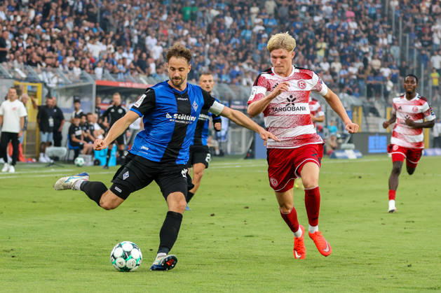 Lukas Klünter, SV Waldhof Mannheim, 24, Soccer 3rd Division, Matchday 1, SV Waldhof Mannheim vs. Fortuna Düsseldorf on August 7, 2026, at Carl Benz Stadium in Mannheim, Germany; Carl Benz Stadium, Mannheim, Germany Copyright: xFranzxReindelx