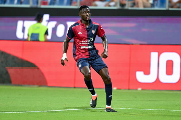 Cagliari s Paul Mendy in action during the Serie A soccer match between Cagliari Calcio and Nice at the Unipol Domus in Cagliari, Sardinia - Saturday 8th august 2026. - Soccer Copyright: x ®xGianlucaxZuddas LaPressex
