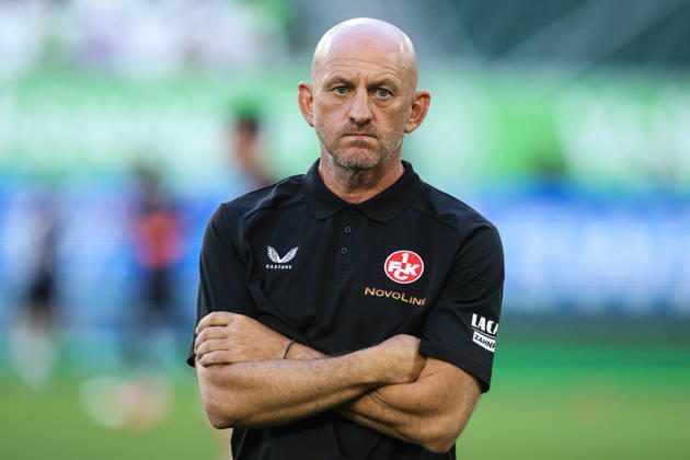 Coach Torsten Lieberknecht, 1. FC Kaiserslautern, 2026–2027 Bundesliga season, VfL Wolfsburg vs. 1. FC Kaiserslautern at the Volkswagen Arena in Wolfsburg; soccer, man, men, Germany, August 8, 2026