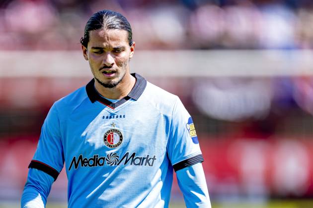 ROTTERDAM SC Feyenoord Rotterdam forward Anis Hadj Moussa during the Vriendenloterij Eredivisie match between Sparta and Feyenoord at Stadion Het Kasteel on August 9, 2026, in Rotterdam, the Netherlands. Photo by DeFodi Images