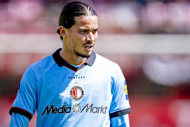 ROTTERDAM SC Feyenoord Rotterdam forward Anis Hadj Moussa during the Vriendenloterij Eredivisie match between Sparta and Feyenoord at Stadion Het Kasteel on August 9, 2026, in Rotterdam, the Netherlands. Photo by DeFodi Images