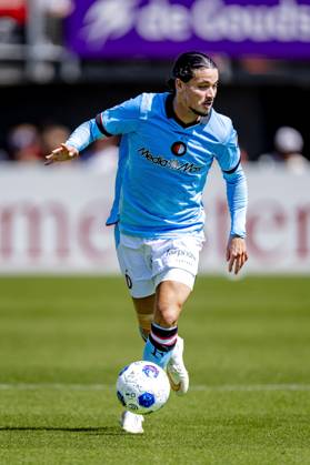 ROTTERDAM SC Feyenoord Rotterdam forward Anis Hadj Moussa during the Vriendenloterij Eredivisie match between Sparta and Feyenoord at Stadion Het Kasteel on August 9, 2026, in Rotterdam, the Netherlands. Photo by DeFodi Images