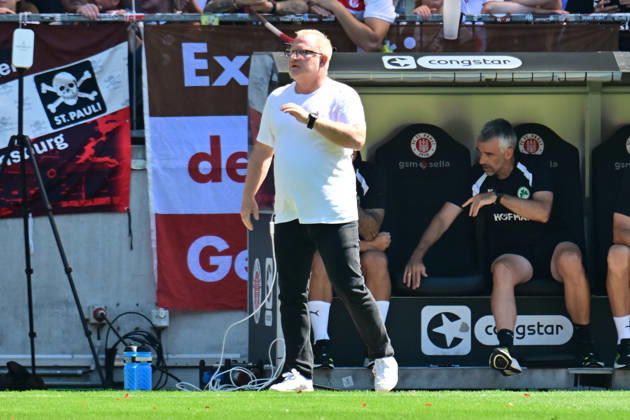 August 8, 2026, GER Soccer, Men, 2nd Division, Matchday 1, 2026–2027 Season, Hamburg, FC St. Pauli vs. SpVgg Greuther Fürth Coach Heiko Vogel Fürth DFB DFL regulations prohibit any use of photographs as image sequences and or quasi-video Hamburg Millerntorstadion Hamburg Germany Copyright: xnordphotoxGmbH xWitkex