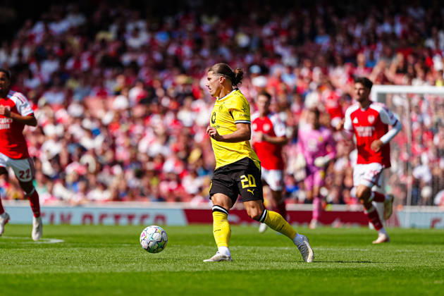 Marcel Sabitzer, Borussia Dortmund, 20 ENG, FC Arsenal vs. Borussia Dortmund, Soccer, Emirates Cup 2026, 2026–2027 Season, August 9, 2026, ENG, Arsenal FC vs. Borussia Dortmund, Soccer, Friendly Match, 2026–2027 Season, August 9, 2026, London Copyright: xEibner-Pressefoto MarcelxvonxFehrnx EP_MFN_P