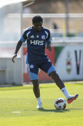 August 12, 2026, Soccer, FC Schalke 04 Junior Training, Dina Ebimbe, FC Schalke 04, Gelsenkirchen, FC Schalke 04 Training Facility, North Rhine-Westphalia, Germany, xRHR, PHOTO YYx Copyright: RHR-FOTOx RHR-FOTO YY