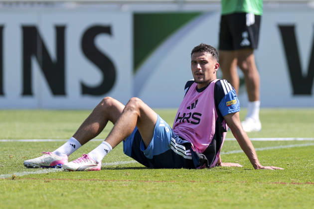 August 12, 2026, Soccer, FC Schalke 04 Training Dejan Ljubicic FC Schalke 04 is exhausted Gelsenkirchen FC Schalke 04 Training Facility NRW Germany xRHR PHOTO YYx Copyright: RHR-FOTOx RHR-FOTO YY