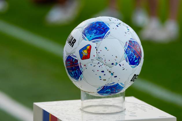 VELSEN-ZUID , 14-08-2026 , BUKO Stadion , season 2026 2027 , Dutch Eredivisie football , match between Telstar and Sparta Rotterdam , Picture shows ball, match ball, derby star, Telstar - Sparta x205709841x Copyright: