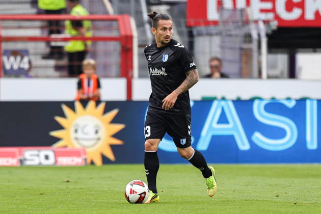 August 15, 2026, xkwix, Soccer, 2. Bundesliga, VfL Osnabrück 1 FC Magdeburg, Stadion an der Bremer Brücke, Matchday 2, 2026–2027 Season, Baris Atik, FC Magdeburg 23. DFB regulations prohibit any use of photographs as image sequences and or quasi-video. Photo: xKamilxWilkowskixPressefotoKochx, Lower Saxony, Germany
