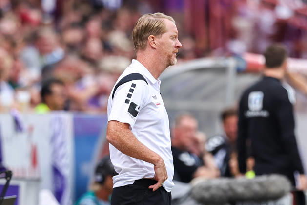 August 15, 2026, xkwix, Soccer, 2. Bundesliga, VfL Osnabrück 1 FC Magdeburg, Stadion an der Bremer Brücke, Matchday 2, 2026–2027 season: Timo Schultz, VfL Osnabrück coach, looks disappointed after conceding a goal. DFB regulations prohibit any use of photographs as image sequences and or quasi-video. Photo: xKamilxWilkowskixPressefotoKochx, Lower Saxony, Germany