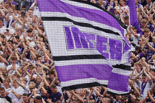 August 15, 2026, xkwix, Soccer, 2. Bundesliga, VfL Osnabrück vs. FC Magdeburg, Stadion an der Bremer Brücke, Matchday 2, 2026–2027 season. Giant block banner in the home section at Osnabrück. DFB regulations prohibit any use of photographs as image sequences and or quasi-video. Photo: xKamilxWilkowskixPressefotoKochx, Lower Saxony, Germany