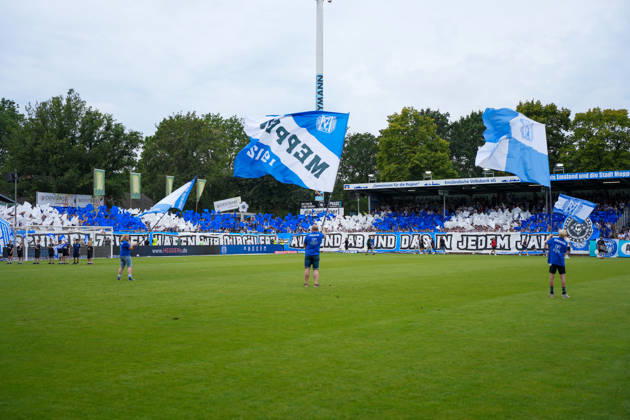German Soccer, 3rd Division, Matchday 2, Hänsch Arena, SV Meppen vs. SG Sonnenhof Großaspach – SV Meppen Choreography Copyright: xMichelxWittex