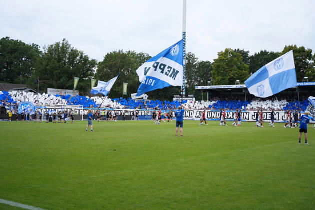 German Soccer, 3rd Division, Matchday 2, Hänsch Arena, SV Meppen vs. SG Sonnenhof Großaspach – SV Meppen Choreography Copyright: xMichelxWittex