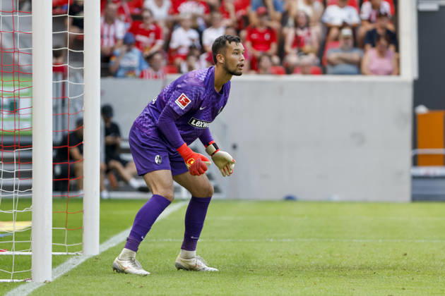 Mio Backhaus, SC Freiburg, 01, Germany, Soccer, Friendly Match, 2026–2027, SC Freiburg vs. Crystal Palace, August 15, 2026, Freiburg im Breisgau, Europa-Park Stadium, Germany Copyright: xGrantxHubbsx