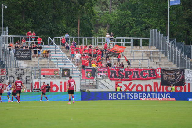 German Soccer, 3rd Division, Matchday 2, Hänsch Arena, SV Meppem vs. SG Sonnenhof Großaspach, Sonnenhof Großaspach Fans Copyright: xMichelxWittex