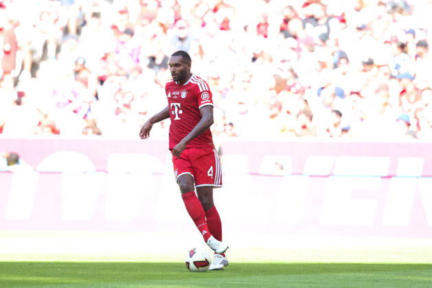 Jonathan Tah, FC Bayern Munich, No. 04 with the ball, GER, FC Bayern Munich vs. RB Leipzig, soccer, Telekom Cup, friendly match, 2026–2027 season, August 15, 2026, GER, FC Bayern Munich vs. RB Leipzig, soccer, Telekom Cup, friendly match, 2026–2027 season, August 15, 2026, Munich Copyright: xEibner-Pressefoto JennixMaulx EP_JML