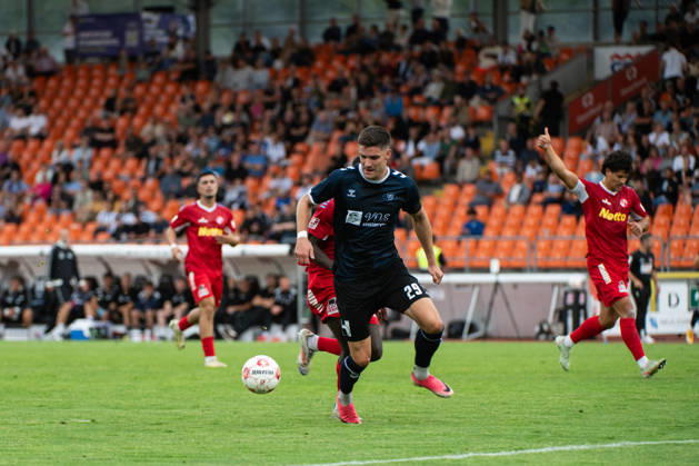 August 15, 2026, GER, Soccer, Regionalliga Nord, Matchday 4, 2026–2027 Season, Oldenburg, Marschweg Stadium, VfB Oldenburg vs. FC Eintracht Norderstedt, Mats FACKLAM (VfB Oldenburg), 29, unfortunately offside, Oldenburg, Marschweg Stadium, Lower Saxony, Germany Copyright: xnordphotoxGmbHx xRojahnx