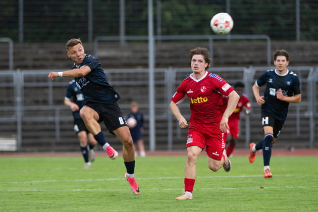 August 15, 2026, GER, Soccer, Regionalliga Nord, Matchday 4, 2026–2027 Season, Oldenburg, Marschweg Stadium, VfB Oldenburg vs. FC Eintracht Norderstedt Rafael BRAND VfB Oldenburg 8 scores with a pass into the empty Oldenburg Marschweg Stadium, Lower Saxony, Germany Copyright: xnordphotoxGmbHx xRojahnx
