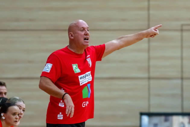 Coach Pether Krautmeyer, Halle; SV Union Halle Neustadt vs. Hazena Kynzvart, Czech Republic; Women s Handball Bundesliga; Friendly Match; 2026–27 Season; August 16, 2026; Halle SWH Arena, Saxony-Anhalt, Germany