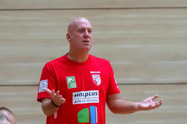 Coach Pether Krautmeyer, Halle; SV Union Halle Neustadt vs. Hazena Kynzvart, Czech Republic; Women s Handball Bundesliga; Friendly Match; 2026–27 Season; August 16, 2026; Halle SWH Arena, Saxony-Anhalt, Germany