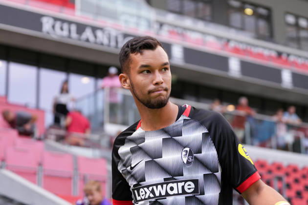 Mio Backhaus, SC Freiburg, 01, Germany, Soccer, Friendly Match, Season Opener, SC Freiburg vs. Crystal Palace, August 15, 2026, Europa-Park Stadium, Freiburg, Freiburg, Europa-Park Stadium, Baden-Württemberg, Germany Copyright: xArnexAmbergx