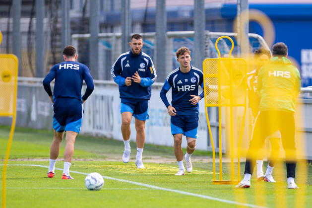 August 20, 2026, Soccer, FC Schalke 04 Training: Timo Becker (FC Schalke 04), Vitalie Becker (FC Schalke 04), Gelsenkirchen, FC Schalke 04 Training Facility, North Rhine-Westphalia, Germany, xRHR PHOTO YYx Copyright: RHR-FOTOx RHR-FOTO YY