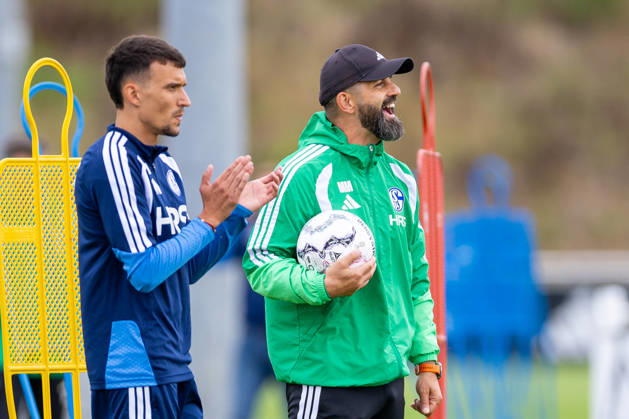 August 20, 2026, Soccer, FC Schalke 04 practice, Dejan Ljubicic, FC Schalke 04 coach Miron Muslic, FC Schalke 04, Gelsenkirchen, FC Schalke 04 training facility, North Rhine-Westphalia, Germany, xRHR, PHOTO YYx Copyright: RHR-FOTOx RHR-FOTO YY