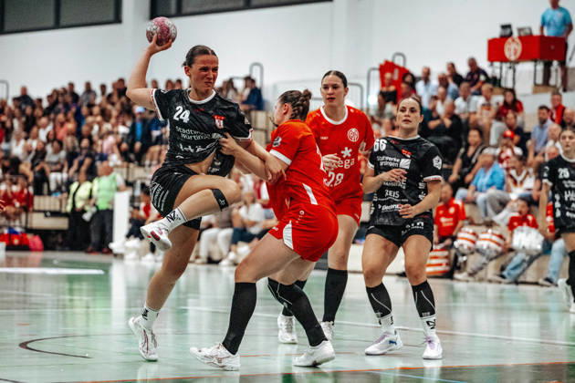Lisa Fuchs, SG Nürtingen Zizishausen, No. 24 (GER), 1, FSV Mainz 05 vs. SG Nürtingen Zizishausen, DHB Women s Cup, Bundesliga, Matchday 1, 2026–2027 Season, August 21, 2026 Eibner Press Photo Attila Ziga GER, 1 FSV Mainz 05 vs. SG Nuertingen Zizishausen, DHB Women’s Cup, Bundesliga, Matchday 1, 2026–2027 Season, August 21, 2026, Mainz Copyright: xEibner-Pressefotox EP_AZA