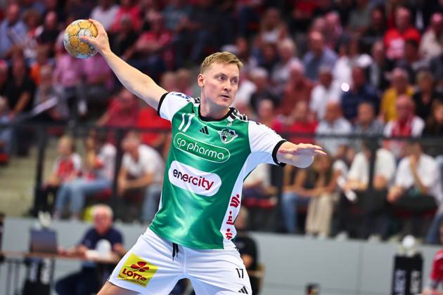 August Pedersen, TSV Hannover Burgdorf, 17 on a penalty throw (GER), TuS Ferndorf vs. TSV Hannover Burgdorf, Handball, DHB Cup, 1st Round, 2026–2027 season, August 21, 2026, GER, TuS Ferndorf vs. TSV Hannover Burgdorf, Handball, DHB Cup, Round 1, 2026–2027 season, August 21, 2026, Kreuztal Copyright: xEibner-Pressefoto RenexWeissx EP_RWS