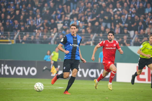 Maximilian Thalhammer, SV Waldhof Mannheim, 8 Soccer DFB Cup, 1st Round, SV Waldhof Mannheim vs. 1 FC Kaiserslautern on August 21, 2026, at Carl Benz Stadium in Mannheim, Germany; Carl Benz Stadium, Mannheim, Germany Copyright: xFranzxReindelx
