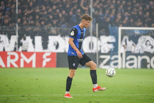 Moritz Malik Polte, SV Waldhof Mannheim, 3 Soccer, DFB Cup, 1st Round, SV Waldhof Mannheim vs. 1. FC Kaiserslautern on August 21, 2026, at Carl Benz Stadium in Mannheim, Germany; Carl Benz Stadium, Mannheim, Germany Copyright: xFranzxReindelx