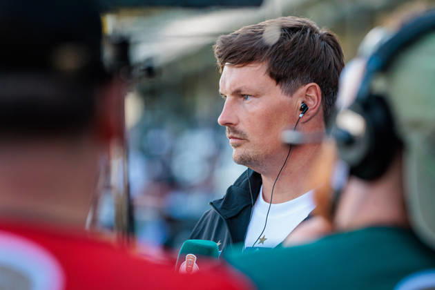Merlin Polzin, Hamburger SV Coach, in an interview on Sky Sport GER, SC Verl vs. Hamburger SV, Soccer, DFB Cup, 1st Round, 2026–2027 Season, August 24, 2026 DFL regulations prohibit any use of photographs as image sequences and or quasi-video GER, SC Verl vs. Hamburger SV, soccer, DFB Cup, Round 1, 2026–2027 season, August 24, 2026 Verl Copyright: xEibner-Pressefoto JanxRollingerx EP_JSK