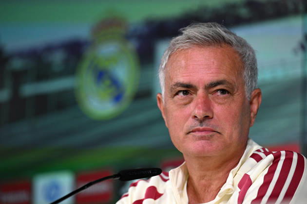 Real Madrid head coach Jose Mourinho MADRID, SPAIN - AUGUST 25: Real Madrid head coach Jose Mourinho answers questions during a press conference, PK, Pressekonferenz at the Valdebebas training complex in Madrid, Spain, on August 25, 2026. The team completed their final training session at the facility ahead of their upcoming opening match of the La Liga season against Real Sociedad. Burak Akbulut Anadolu Madrid Spain. Editorial use only. Please get in touch for any other usage. Copyright: x2026xAnadoluxBurakxAkbulutx