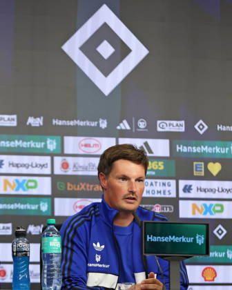 Bundesliga Matchday 1: Borussia Dortmund vs. Hamburger SV, August 27, 2026—Pre-game press conference with Hamburger SV coach Merlin Polzin