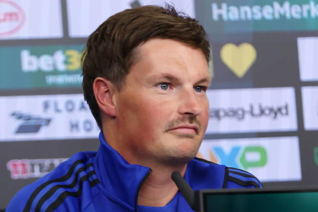 Bundesliga Matchday 1: Borussia Dortmund vs. Hamburger SV, August 27, 2026—Pre-game press conference with Hamburger SV coach Merlin Polzin